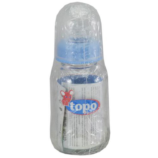 Пляшка декорована з силіконовою соскою Topo buono (Топо Буоно) GT160 120 мл скляна